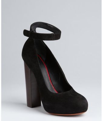 Celine Platform Ankle Strap Stacked Heels - Lyst