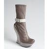 Celine Grey Leather Jointed Wedge Boots in Gray (grey) - Lyst