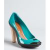 Celine Lagoon Patent Leather Cutout Pumps in Blue (lagoon) - Lyst
