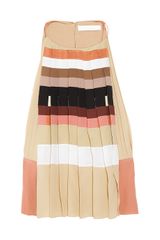 Chloé Pleated Silk Crepe De Chine Top