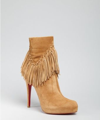  Camel Suede Rom 120 Fringed Ankle Boots 