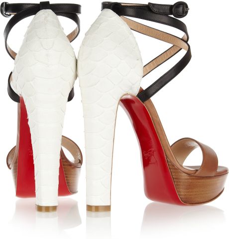 louboutin tan sandals