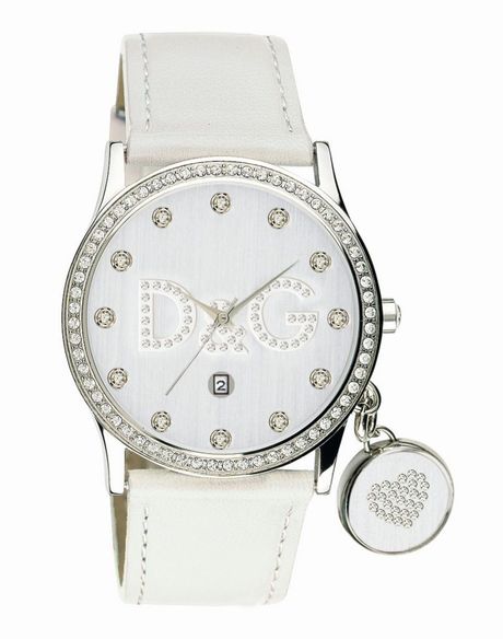 D&g Womens Gloria White Leather Strap in White - Lyst