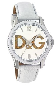 D&G Womens White Leather Strap - Lyst