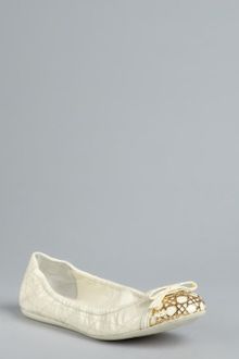 Dior Quilted Cannage Patent Bow Detail Ballet Flats - Lyst