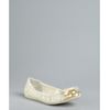Dior Quilted Cannage Patent Bow Detail Ballet Flats in Beige (cream) - Lyst
