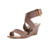 Dkny Erica Wedge Sandals in Brown (latte) - Lyst