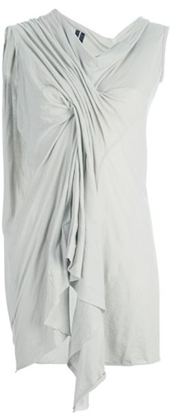 Drkshdw By Rick Owens Whirlwind Tunik Top in White (pearl) - Lyst