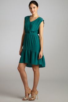 Geren Ford Emerald Isles Green Speckled Silk Dress - Lyst