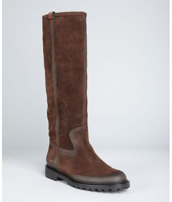  Chocolate Suede Slipon Boots 