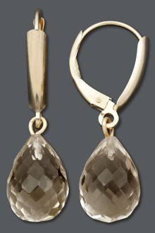 Hue Smokey Topaz Drop Earrings - Lyst