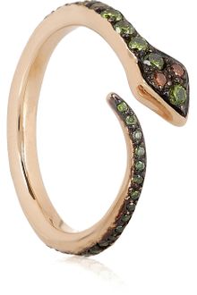 Ileana Makri Big Snake 18karat Rose Gold Diamond Ring - Lyst