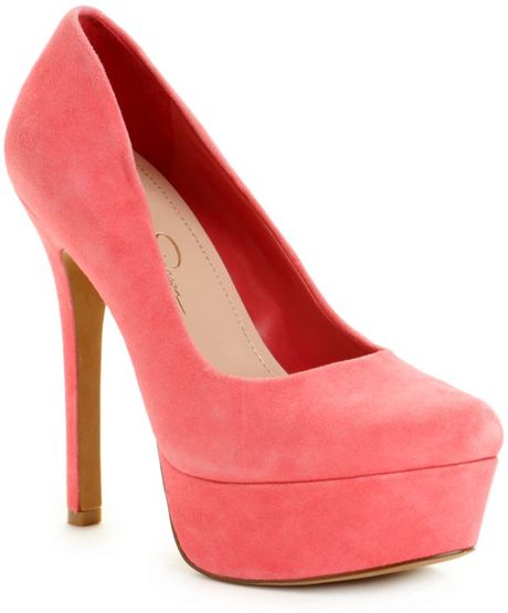 jessica simpson coral heels