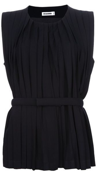Jil Sander Pleated Top - Lyst