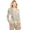 Jones New York Long Sleeve Animal Print Ruffle Button Down in Animal - Lyst