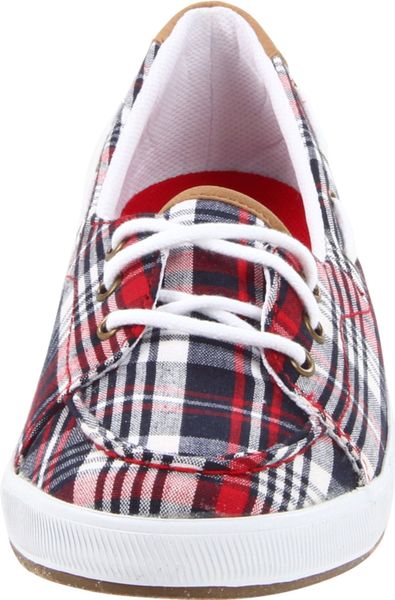 Keds Keds Womens Portside Boat Shoe in Brown (red plaid