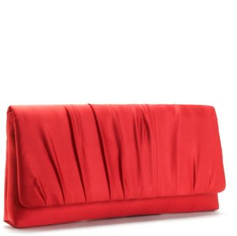  Shirred Satin Clutch 