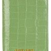Miu Miu Croceffect Glossedleather Passport Holder in Green - Lyst
