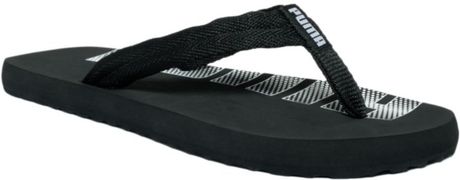 puma black flip flops
