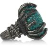 Roberto Cavalli RhodiumPlated Swarovski Crystal Ring in Blue (teal) - Lyst