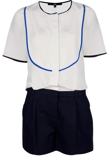 Tibi Monochrome Jumpsuit in White - Lyst
