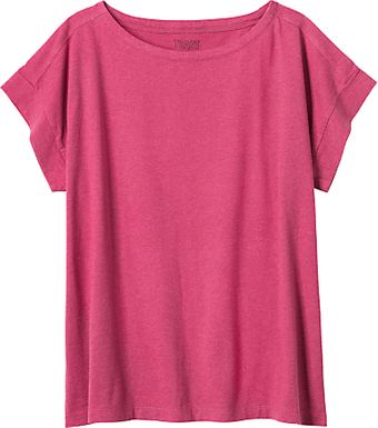 Toast Toast Cotton Melange Draped Top Raspberry - Lyst