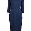 Victoria Beckham Vneck Dress in Blue (navy) - Lyst