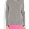 Vince Cotton Slub Jersey Sweater in Gray - Lyst