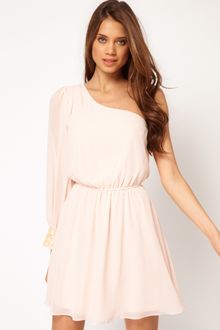 ASOS Collection Asos One Shoulder Dress with Sequin Cuff - Lyst