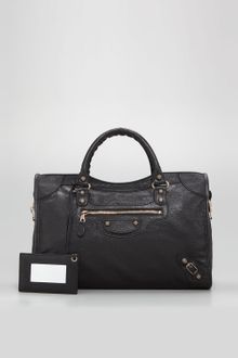 Balenciaga Giant 12 Rose Golden City Bag Black - Lyst