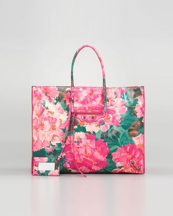  Papier Leather Tote Floral 