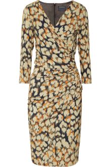 Class Roberto Cavalli Printed Jersey Wrapeffect Dress - Lyst
