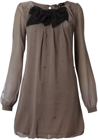  Cutie Long Sleeve Embroidered Dress 