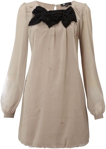  Cutie Long Sleeve Embroidered Dress 