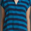Equipment Leandra Cabana Stripe Blouse in Blue (medieval blue) - Lyst