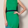 Halston Heritage Cape Colourblock Dress in Green - Lyst