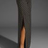 Haute Hippie Wide Leg Pants with Side Slits in Blacknude in Black (black & nude) - Lyst