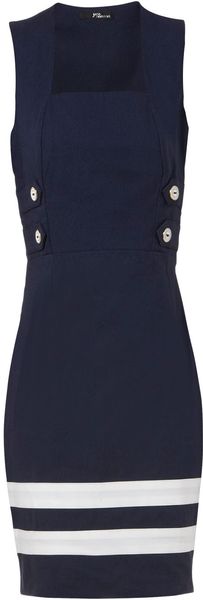 Jane Norman Band Hem Dress in Blue (multi-coloured) - Lyst