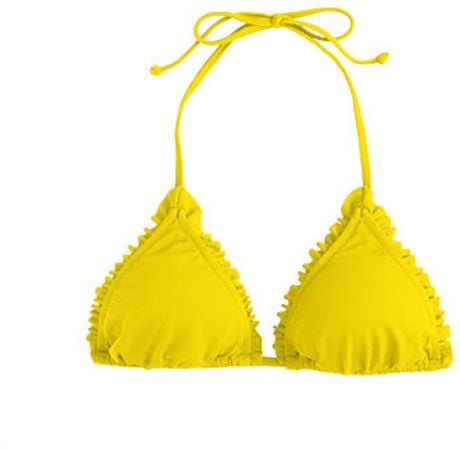 J.crew Ruffle String Top in Yellow (dazzling sun) - Lyst