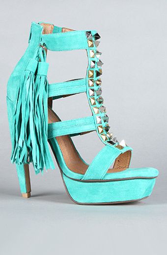  The Strung Shoe in Green Suede 