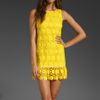 Juicy Couture Daisy Guipure Dress in Yellow - Lyst