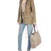 L'agence Washed Twill Cargo Jacket in Khaki - Lyst