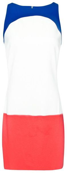 Mango Sleeveless Straightcut Dress in Blue (coral) - Lyst