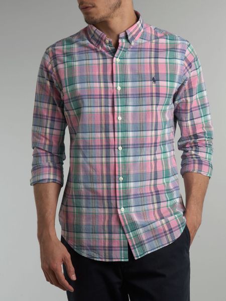 pink plaid mens shirt