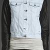 Rag & Bone The Jean Jacket W Leather Sleeves in Blue - Lyst