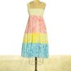 Simeon Farrar Tiered Skirt Dress with Rainbow Flowers By Simeon Farrar in Multicolor (red) - Lyst