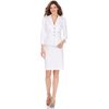 Tahari Three Quarter Sleeve Rope Pocket Jacket Pencil Skirt in White - Lyst