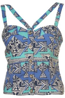 Topshop Aztec Print Latino Suntop - Lyst
