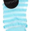 Topshop Sheer Stripe Ankle Socks in Blue (turquoise) - Lyst
