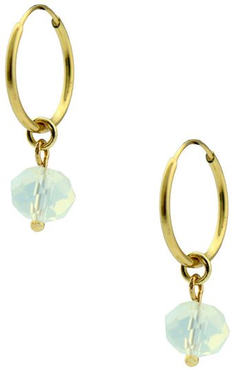 Ziba White Tonal Facet Opal Bead Earrings - Lyst